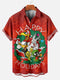 Men's Christmas Cartoon Funny Graphic Short Sleeve Hawaiian Shirt